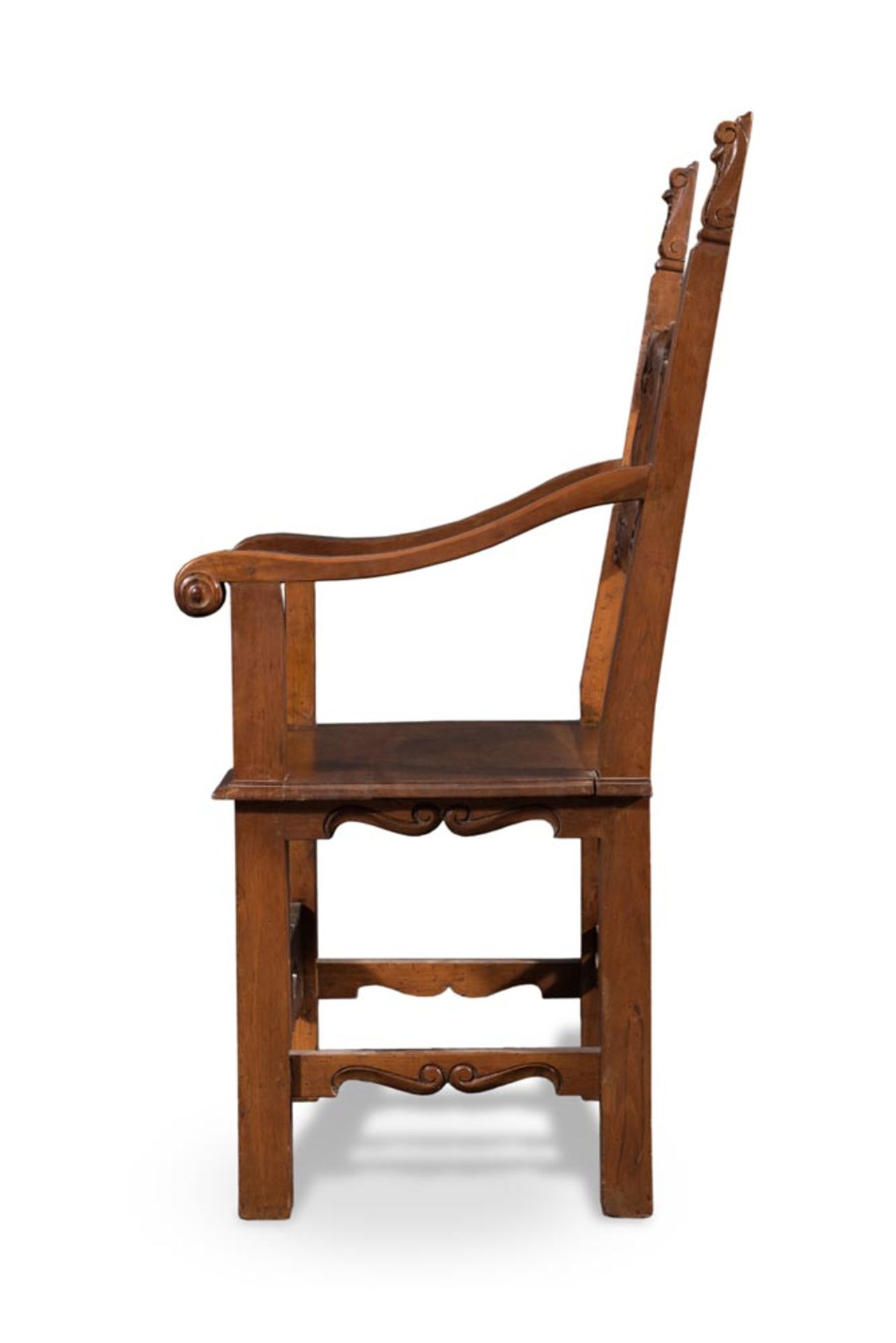 Walnut armchair, Emilia, 17th Century. - Image 2 of 2