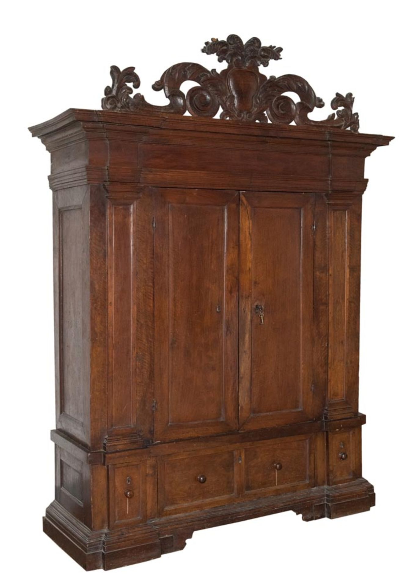 Walnut wardrobe, Parma/Reggio Emilia, 17th Century. - Image 2 of 2