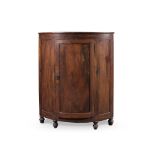 Walnut corner cupboard, Emilia, half 19th Century.