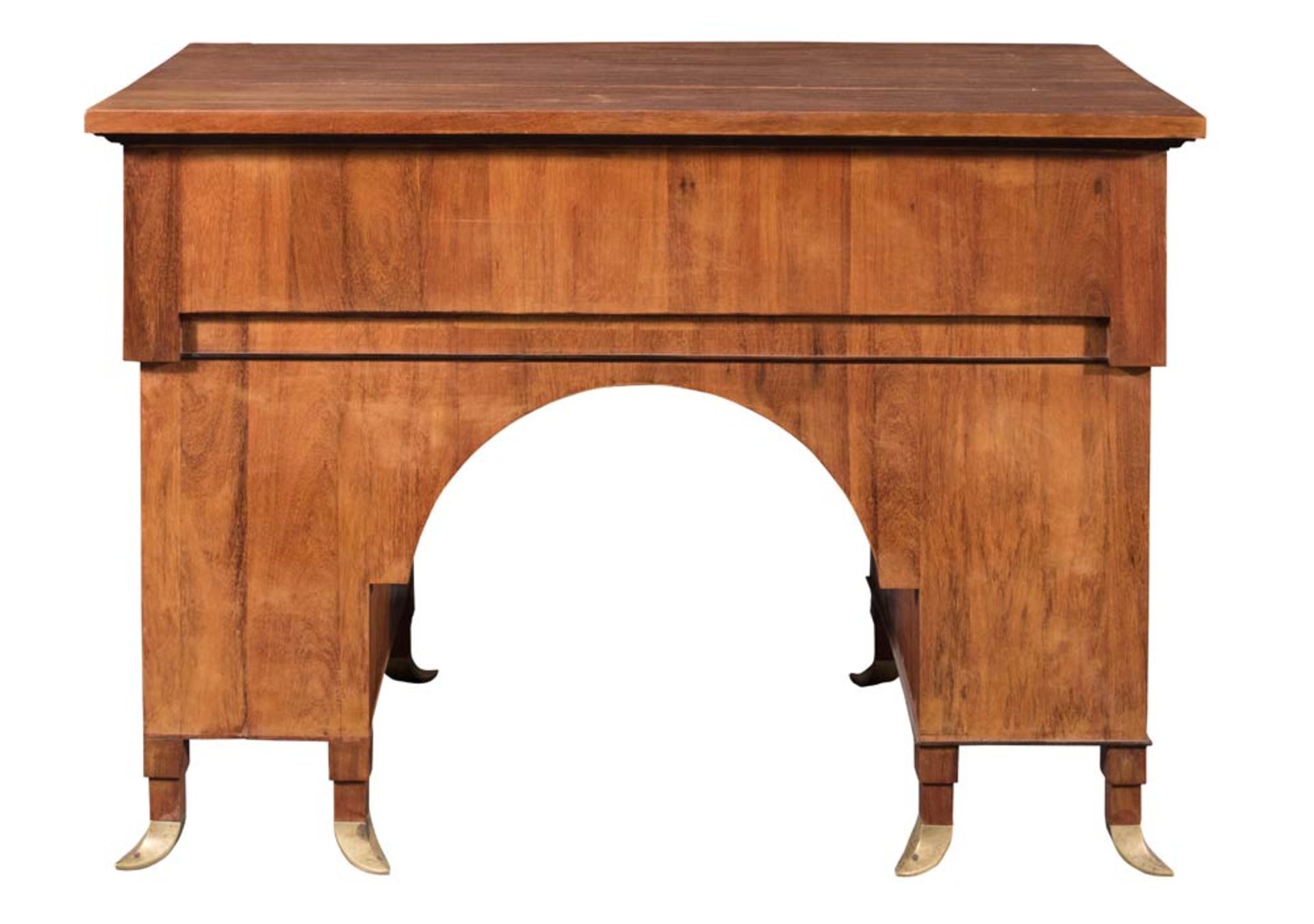 Maoghany veneered desk, second half of 19th Century. - Bild 2 aus 2