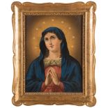 Late 19th Century Painter, "Beata Vergine con mani giunte".