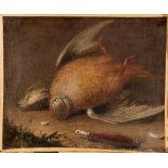 Pittore del XVIII sec., "Natura morta con cacciagione".