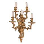 Gilt bronze wall applique, 20th Century.