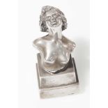 Silver sculpture, “Busto femminile”, Naples, 20th Century.