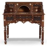 Carved and Mother-of-pearl inlaid wood desk, Turkey, 19th Century – 20th Century.