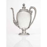 Silver tea pot, Italy, 20th Century.