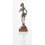Silver sculpture, “Cyrano de Bergerac”, Italy, 20th Century.