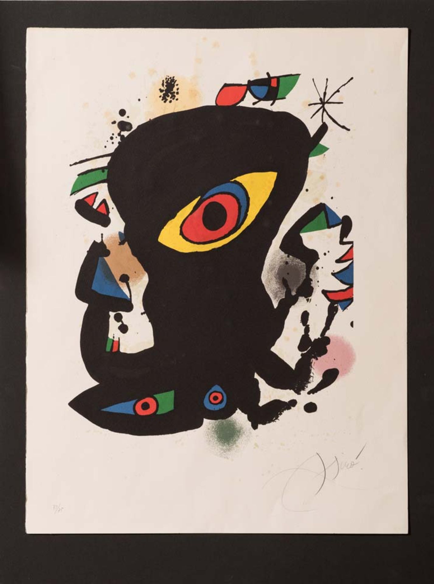 Joan Mirò (Barcellona 1893 – Palma di Maiorca 1983), “Maeght in Barcelona, 1974”.