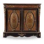 Ebonized wood sideboard, Boulle-style, early 20th Century.