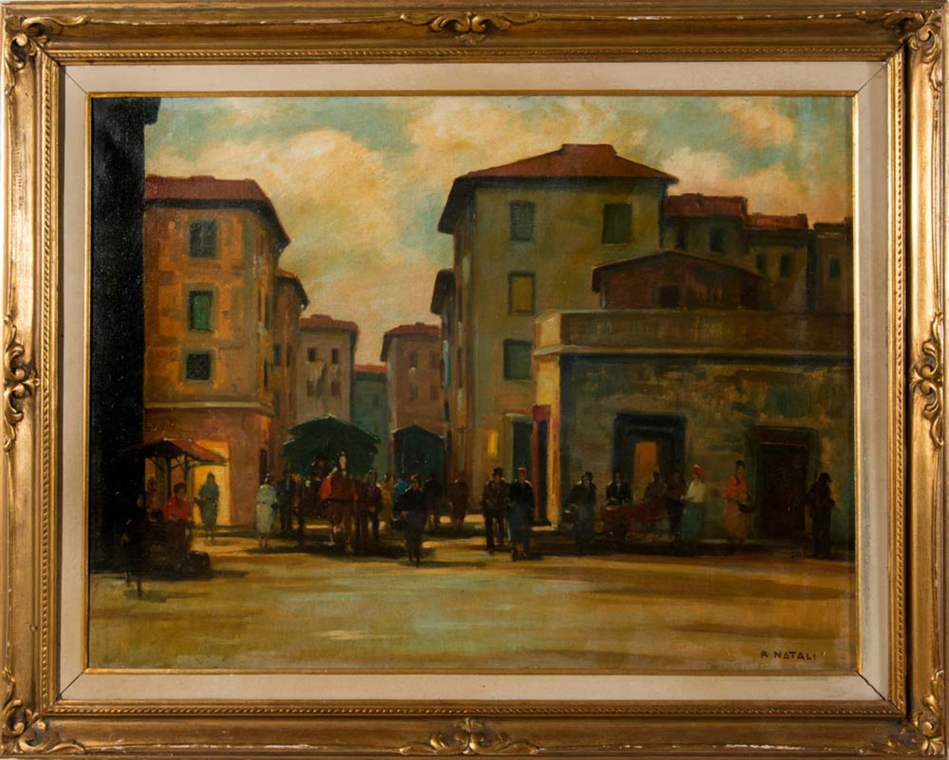 Renato Natali (Livorno 1883 - 1979), "Piazza di Livorno".