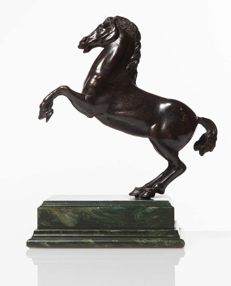 Bronze sculpture, "Cavallo rampante", 20th Century.