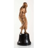 Wooden sculpture, "Giocatrice di Bocce", Germany, 20s/30s.