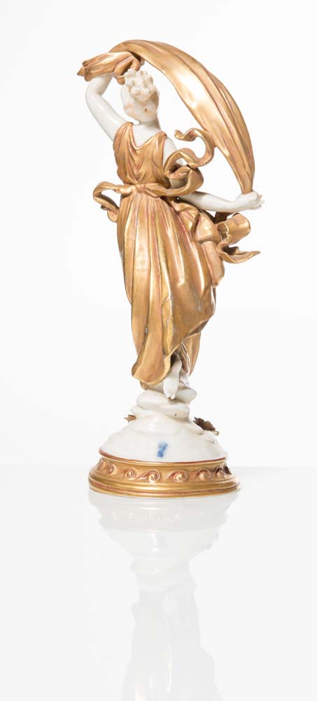 Ginori, "Ballerina", white and gold porcelain figure, first half of 20th Century. - Image 2 of 2