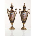 Pair of porcelain Sèvres vase, France, Late 19th Century.
