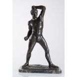 Bronze sculpture, "Lottatore", 20th Century.