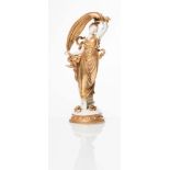 Ginori, "Ballerina", white and gold porcelain figure, first half of 20th Century.