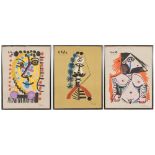 After Pablo Picasso (Malaga 1881 - Mougins 1973), Three color prints