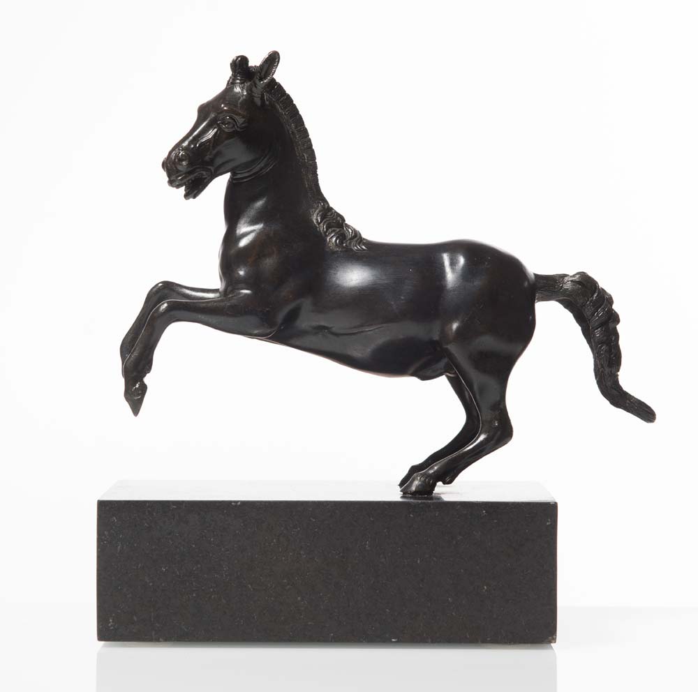 Bronze sculpture, "Cavallo Rampante", 20th Century.