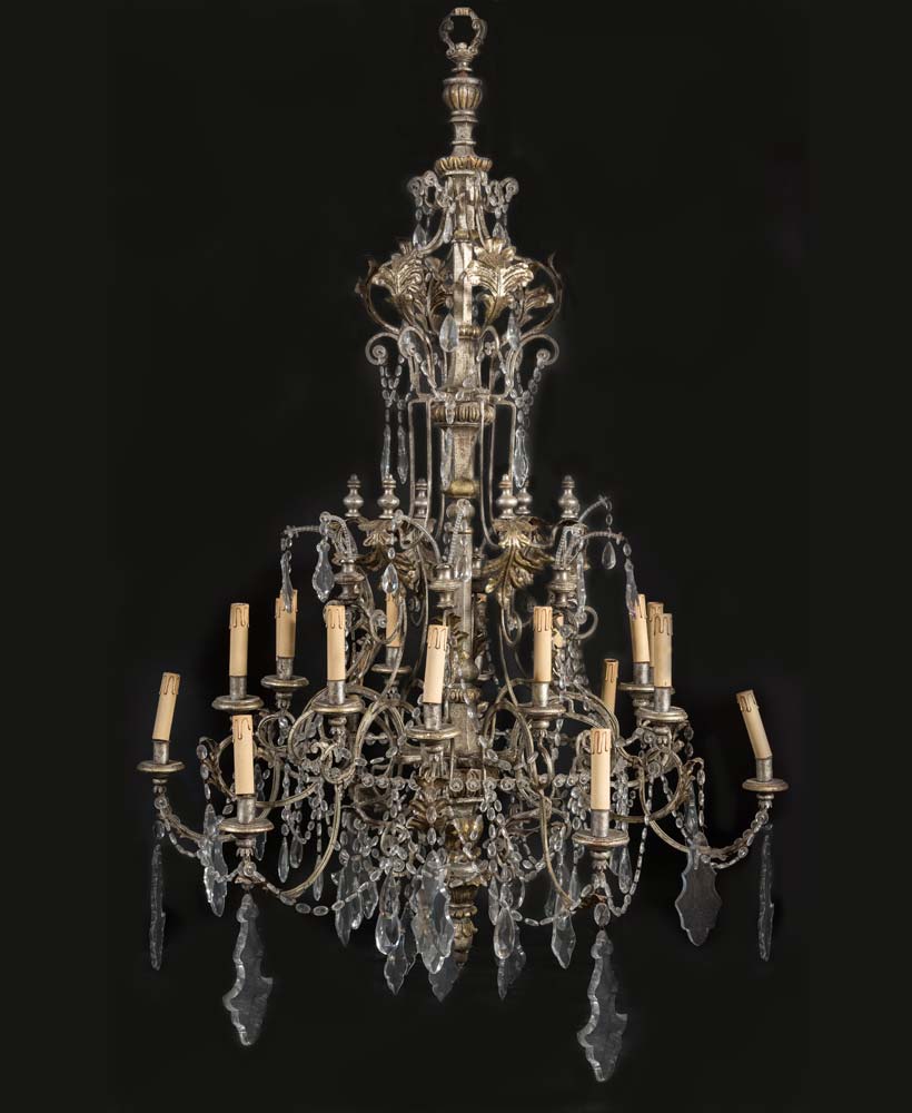 Eighteen-light chandelier, attributed to Maison Baguès, 20th Century.