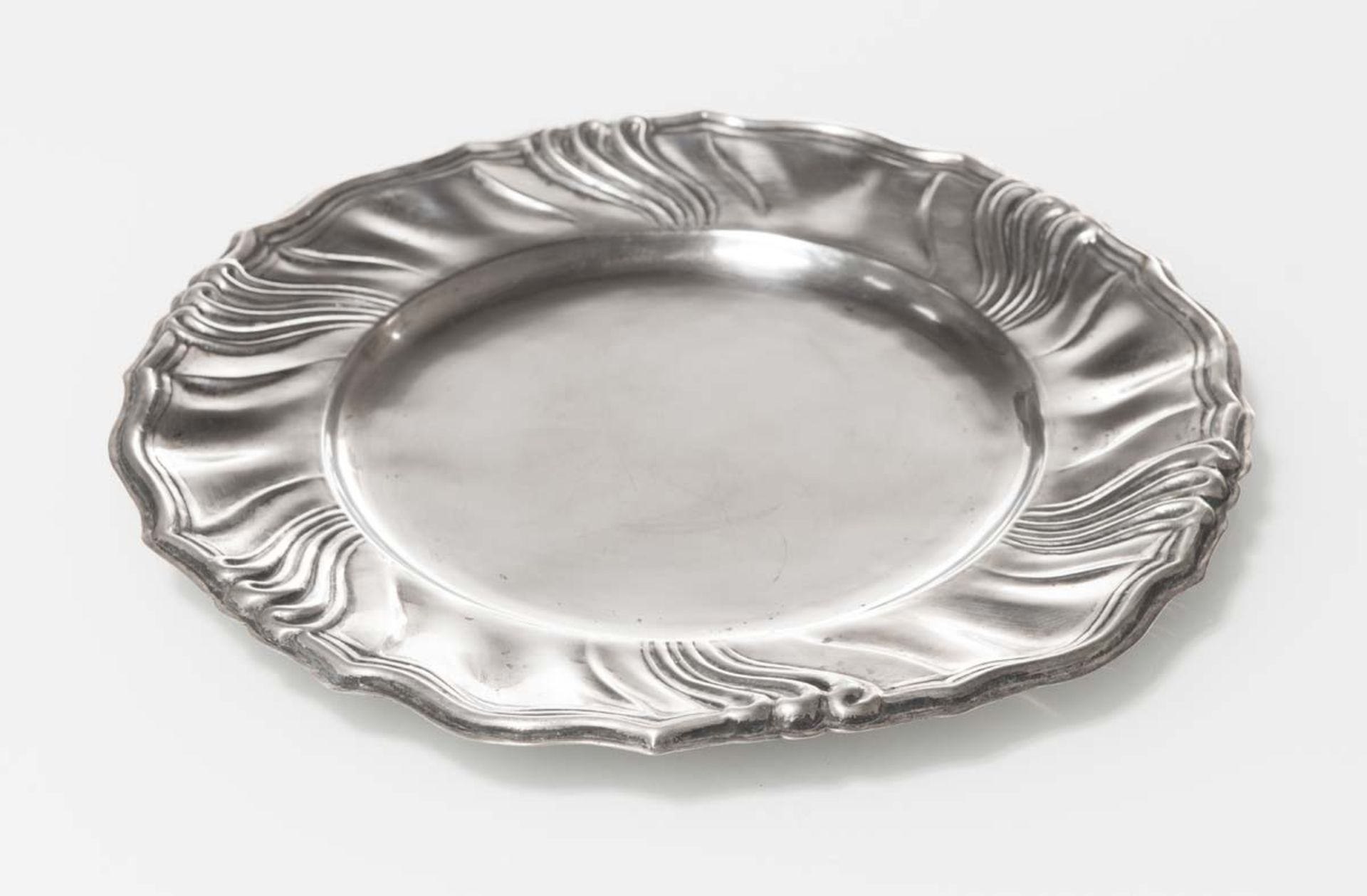 Small circular silver tray, Italy, 20th Century. - Image 3 of 3