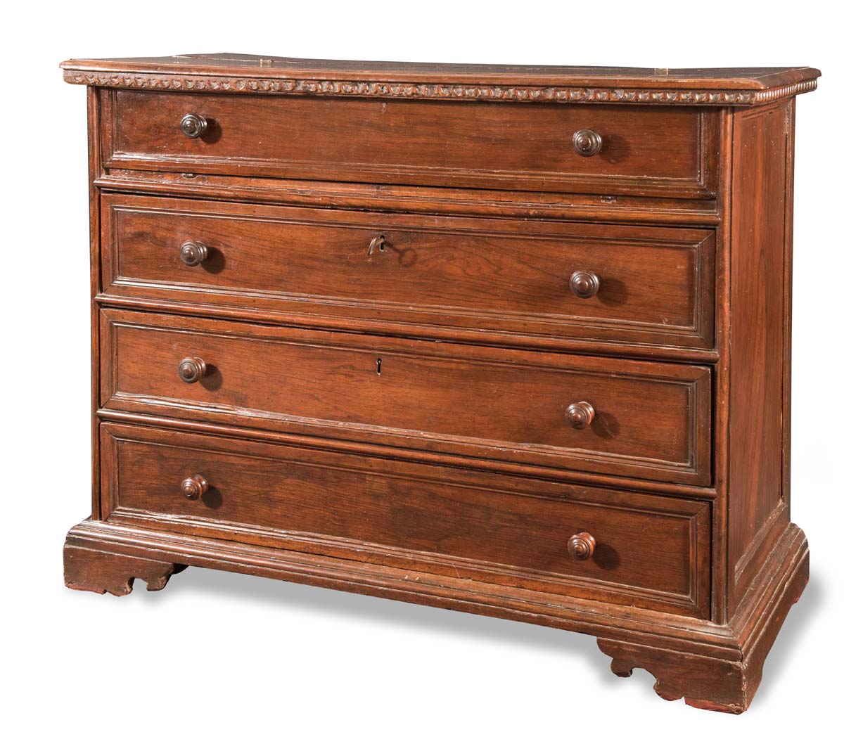 Walnut chest of drawers, Marche 17th Century. - Image 2 of 3