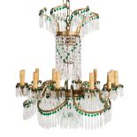 Twelve-light chandelier, attributed to Maison Baguès, 20th Century.