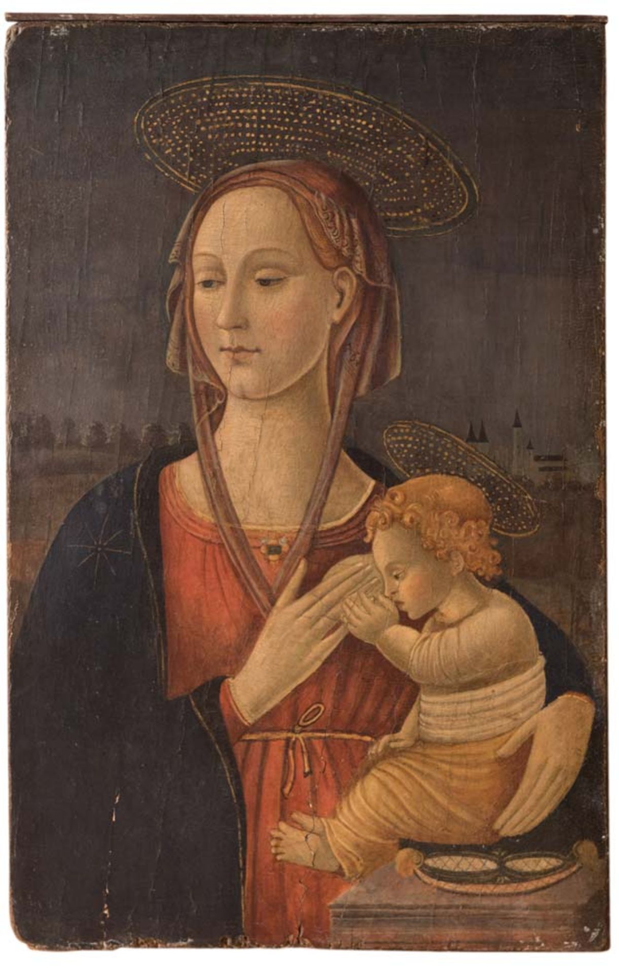 19th Century Painter, "Madonna che allatta Bambin Gesù".