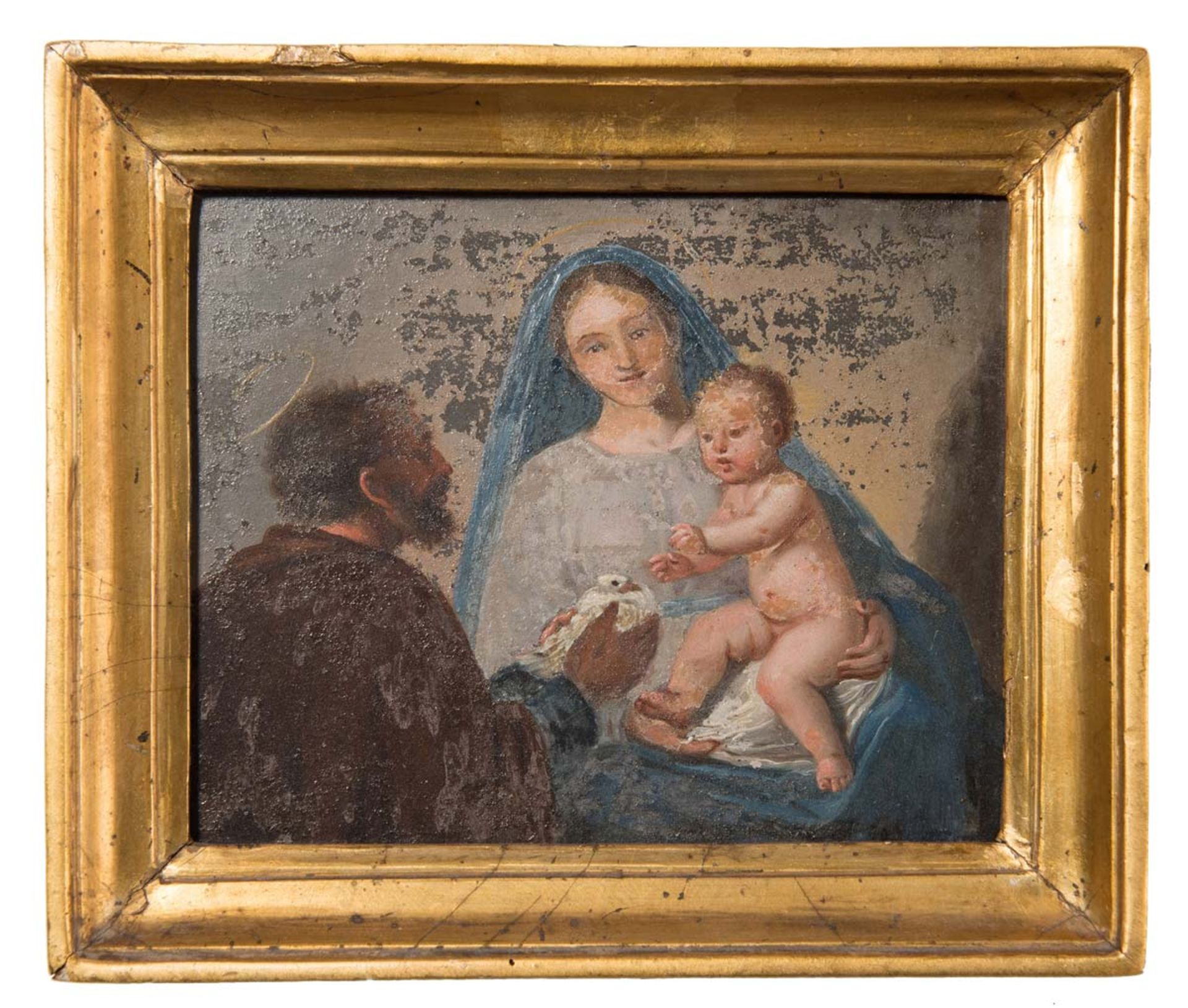 19th Century Painter, "Sacra Famiglia".