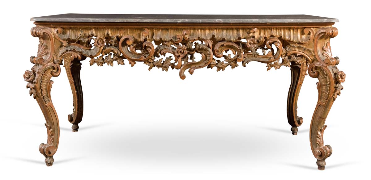 Carved, lacquered and partially gilt wood centre table, 20th Century. - Image 2 of 2