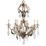 Seven-light chandelier, attributed to Maison Baguès, 20th Century.