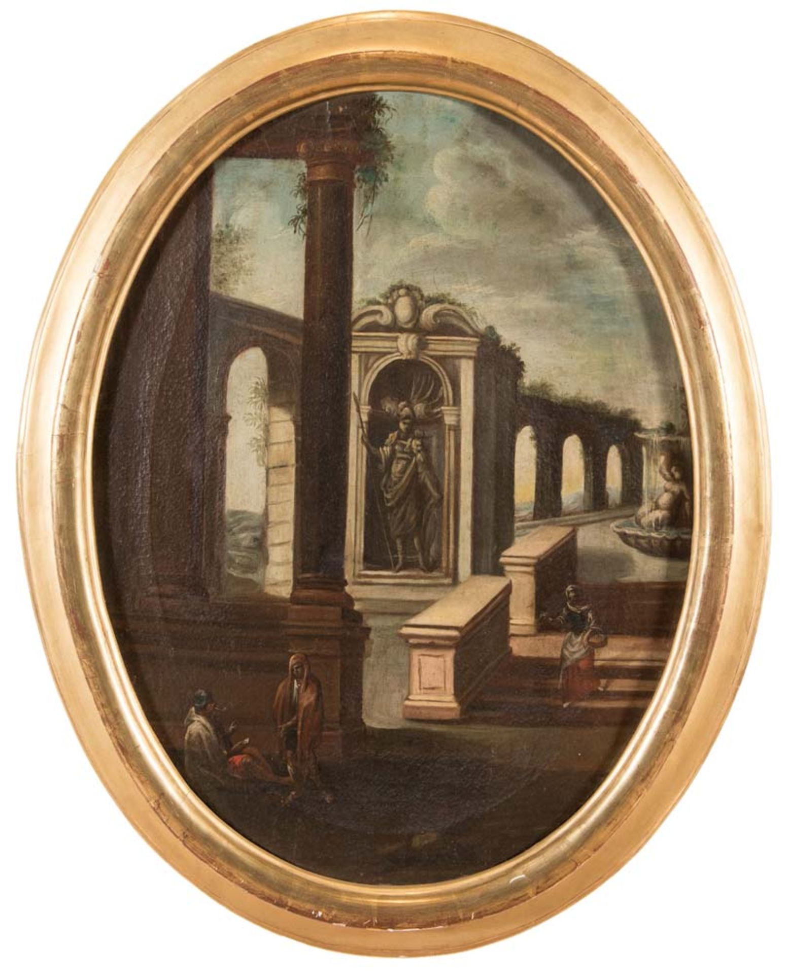 18th Century Aemilian Painter, "Architettura classica con figure".