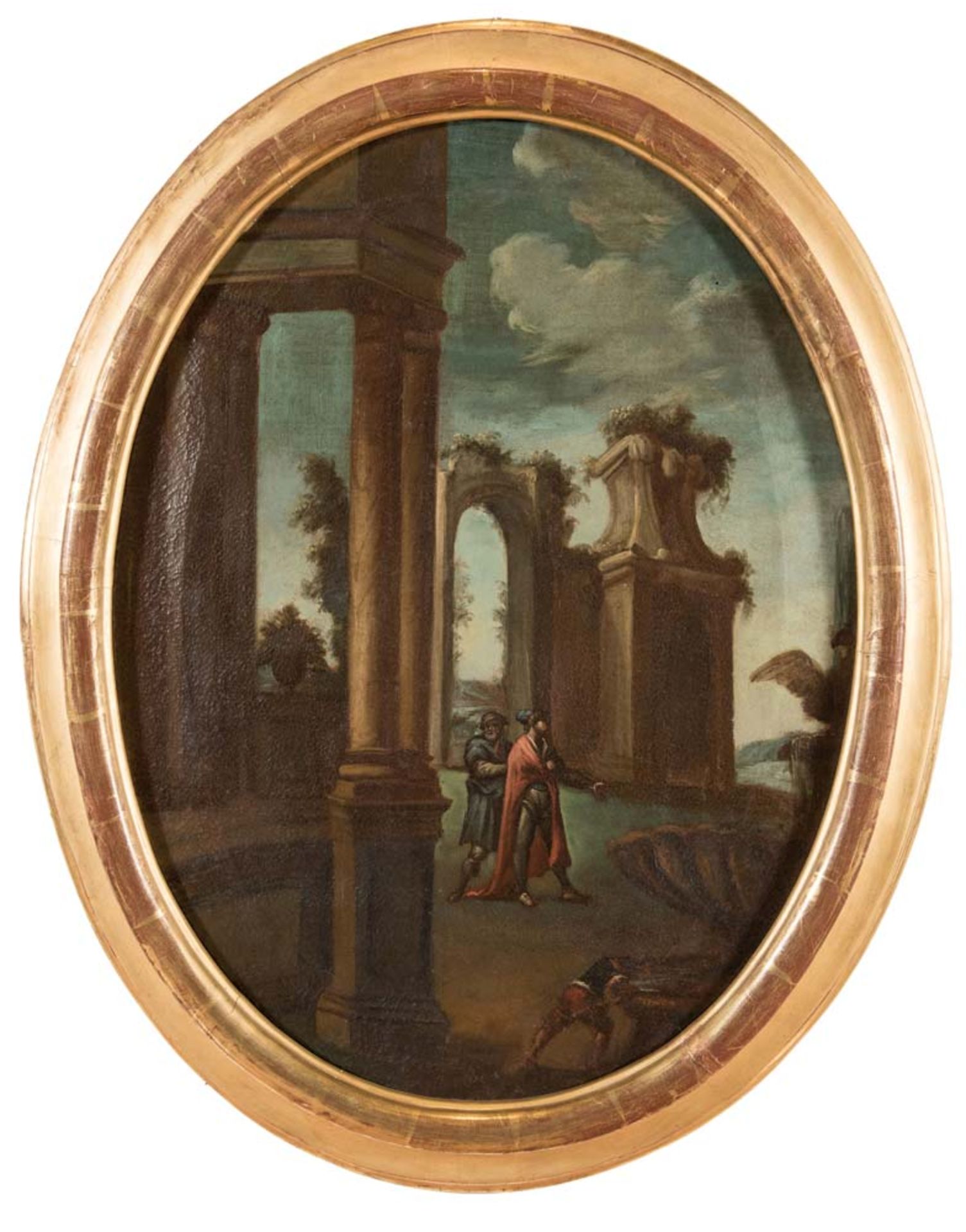 18th Century Aemilian Painter, "Rovine classiche con figure".