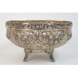 A Continental silver bowl probably German, stamped on the base 800 with crescent moon and crown