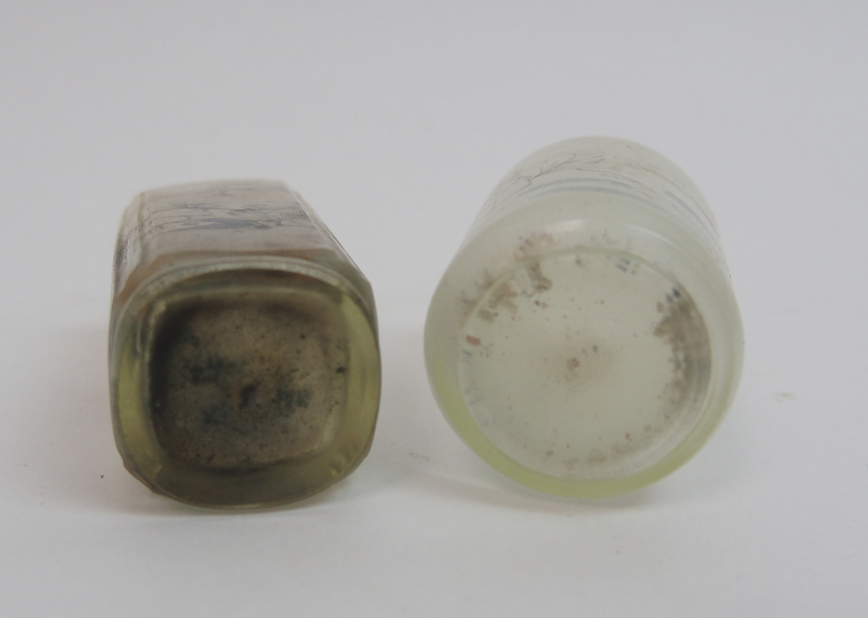 Six Chinese inside painted glass snuff bottles mostly with figures and landscapes, three oval, 5 - Image 14 of 15