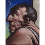 •PETER HOWSON OBE (Scottish b. 1958) PATRIOT Pastel, signed, 30 x 23cm (11 3/4 x 9")