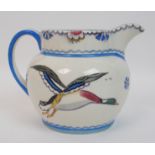 William Miles Johnston (1893 - 1974) A Zoo pottery jug hand painted with flying mallard ducks within