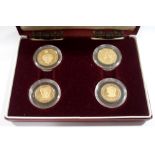 1981 The Royal Wedding Commonwealth four gold coins commemorating the Wedding of Charles and Diana