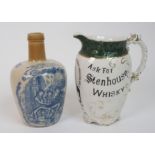 A Cochran and Fleming Britannia Pottery whisky jug advertising Stenhouse Whisky 'The Finest Scotch