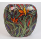 *An Anita Harris Art Pottery 'Bird of Paradise' vase hand painted by Anita Harris, the design in