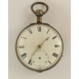 A 1777 George III silver pocket watch the mechanism engraved John Carstairs Dunbar, with white