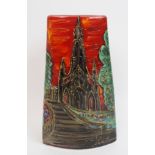 *An Anita Harris Art Pottery 'Scott Monument' vase hand painted by Anita Harris, depicting this