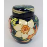 A Moorcroft Golden Jubilee pattern ginger jar designed by Emma Bossons, circa 2001, the body with