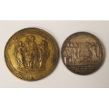 British Coronation and Commemorative Medallions 1759 George II Capture of Louisburg brass