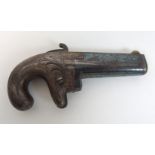 A Colt .41 calibre rim-fire First Model Derringer circa 1870, the 2 1/2" (6.5cm) barrel stamped