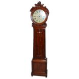 A Victorian drumhead mahogany longcase clock the enamel dial inscribed R Anderson & Co., Glasgow,