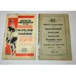 A collection of sixty-six Scotland International match programmes from 1935 to 1966 including V.