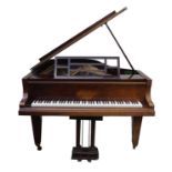 A Bluthner Aliquot piano in rosewood case, the frame and square tapering legs stamped 64823, 190
