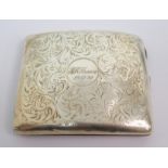 OTHER MEMORABILIA RELATING TO THOMSON FAMILY A silver cigarette case Birmingham 1930, the case