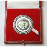 A white-metal (silver) and enamel medal, the obverse inscribed The Road Time Trials Council the