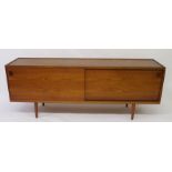 A Niels O'Moller for J L Moller Models, Denmark, teak sideboard with two sliding doors , 80cm high x